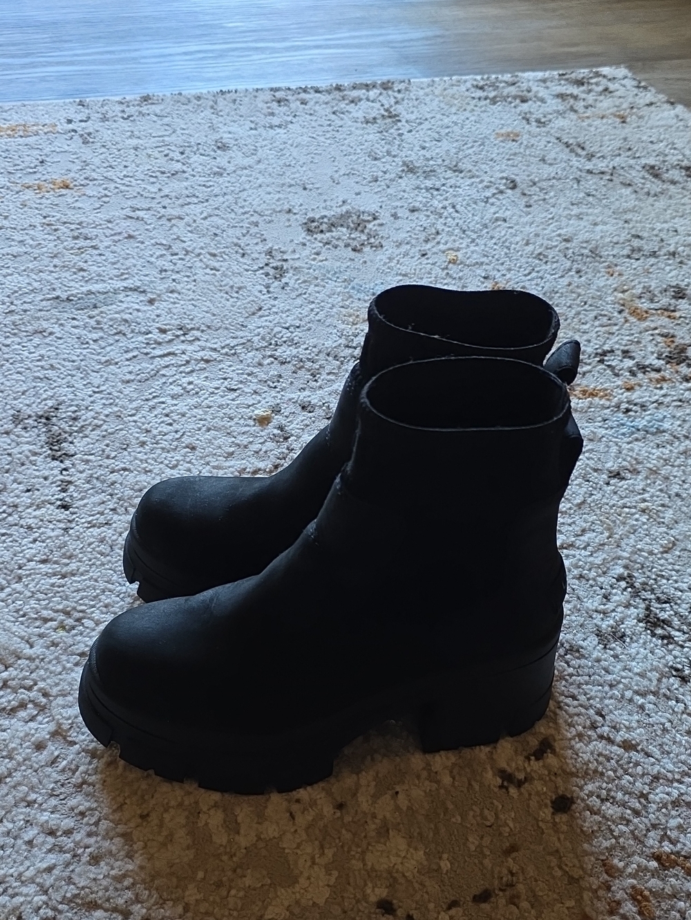 UGG Black Platform Lug Sole Ankle Boots